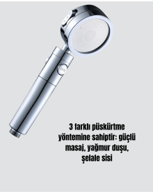 360° Ayarlanabilir Çok Fonksiyonlu Duş Başlığı