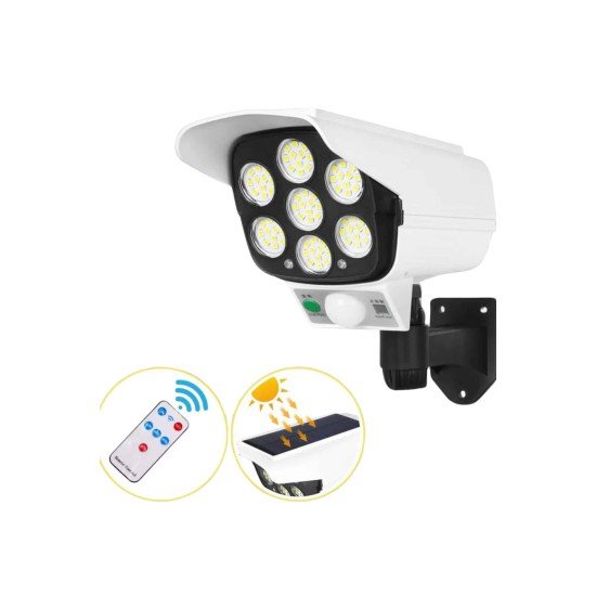 Solar Bahçe Aydınlatması Hareket Sensörlü Uzaktan Kumandalı Kamera Görünümlü Solar Bahçe Aydınlatması Hareket Sensörlü Uzaktan Kumandalı Kamera Görünümlü