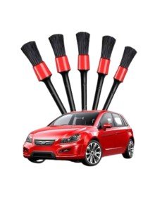 5 Adet Oto Detaylı Temizleyici Araç İçi Temizlik Fırça Seti Koltuk Döşeme Kapı Toz Alma Fırçası