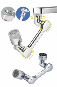 180 Derece Dönebilen Fonksiyonel Paslanmaz Çelik Robotik Kol Musluk Başlığı