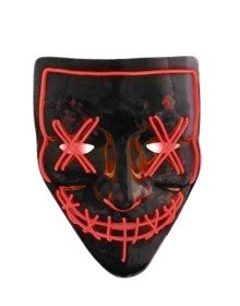 Hallowen Parti Maskesi Neon Led Işıklı Maske 3 Modlu Cadılar Bayramı Maskesi