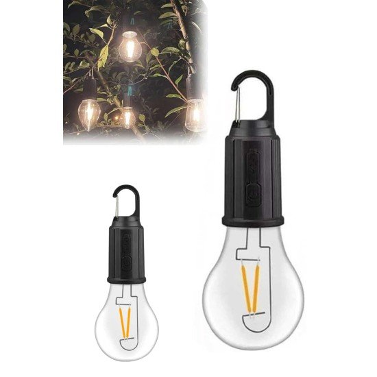 Taşınabilir Şarjlı Led Ampul Askılı Lamba Kamp Bahçe Lambası Taşınabilir Şarjlı Led Ampul Askılı Lamba Kamp Bahçe Lambası