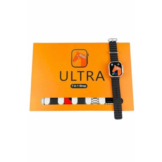 7 Kordonlu Akıllı Saat Plastik Kordon Hasır Kordon Çelik Kordon