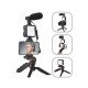Tripod Telefon Tutucu Kumandalı Mikrofon Led Işık Vlog Video Kayıt Tripod Telefon Tutucu Kumandalı Mikrofon Led Işık Vlog Video Kayıt