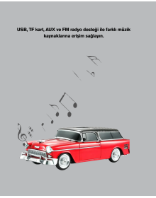 Vintage Tasarımlı LED Işıklı Bluetooth Hoparlör 10W