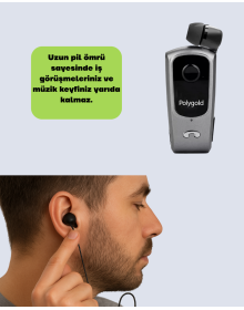 Klipsli Tasarımlı Bluetooth Kulaklık Uzun Pil Ömrü