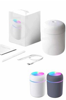 Humidifier LED Işıklı Mini Ortam Oda Kokusu Aromaterapi Buhardanlık