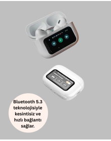 Otomatik Bağlantılı Bluetooth Kulaklık ANC Özellikli Su ve Ter Dayanıklı