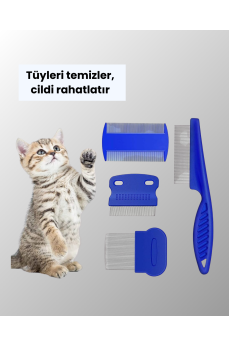 Evcil Hayvan Bakımı İçin Dayanıklı ve Çok Amaçlı Tarak Seti (4 Parça) Evcil Hayvan Bakımı İçin Dayanıklı ve Çok Amaçlı Tarak Seti (4 Parça)