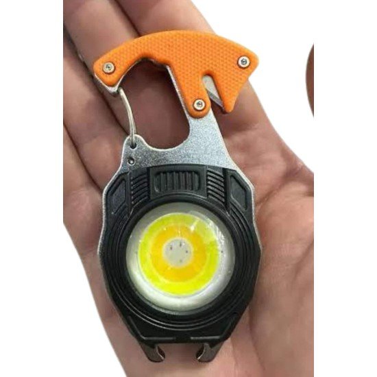 El Feneri LED Anahtarlık Çok Fonksiyonlu Mini Çakmak Özellikli