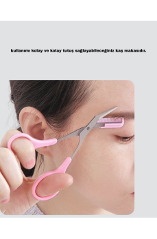 Taraklı Kaş Düzeltme Makası – Hassas Şekillendirme ve Kolay Kullanım