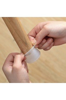 8 Adet Masa Sandalye Mobilya Ayağı Koruyucu Silikon Kılıf -Gürültü Emici Parke Koruyucu Silikon