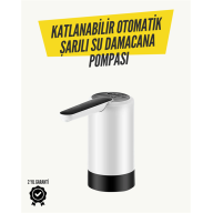 8000mAh Şarjlı Damacana Su Pompası | Tek Tuşla Otomatik Su Alımı | 40-80 Sn Dolum | Katlanabilir Tasarım 8000mAh Şarjlı Damacana Su Pompası | Tek Tuşla Otomatik Su Alımı | 40-80 Sn Dolum | Katlanabilir Tasarım