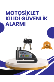Taşınabilir Alarm Disk Kilidi Motosiklet Scooter Bisiklet Güvenlik