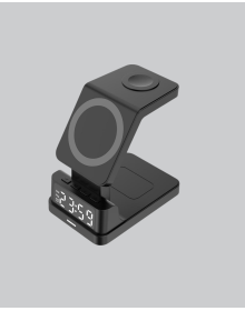 Kablosuz Şarj İstasyonu ve Dijital Saat – Apple Uyumlu, 3 Kademeli Işık Ayarı