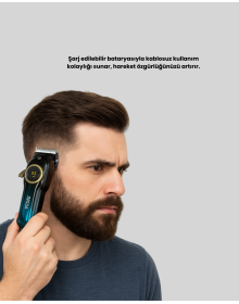USB Type-C Şarjlı Kablosuz/Kablolu Erkek Tıraş Makinesi