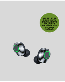 Kablosuz Kulak İçi Bluetooth Kulaklık – Dokunmatik Kontrol ve LED Şarj Ekranı