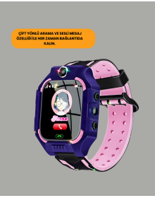 Akıllı Saat 360 mAh Çoklu Spor Modlu Lacivert Siyah Kordon