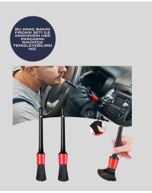 5'li Araç Temizlik Fırça Seti-Detaylı Temizlik İçin Çok Amaçlı Fırçalar