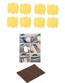 9lu Set Araba Kapı Kolu Koruyucu Çizilme Önleyici Şeffaf Sticker Film Koruma Seti