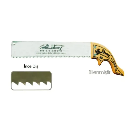 Abay İnce Diş Zıvana El Testere 12 No - Ahşap Sap Abay İnce Diş Zıvana El Testere 12 No - Ahşap Sap