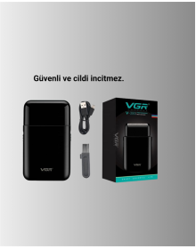 Pistonlu ve Örgülü Ağ Başlıklı Kart Tipi Traş Makinesi – Hafif, Güvenli, USB Şarjlı