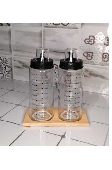 Ahşap Yağdanlık Altlığı -2 Bölmeli Yağlık Sosluk Standı