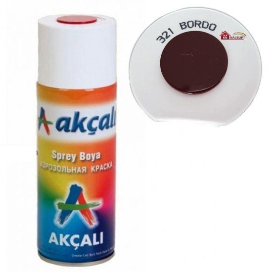 Akçalı Sprey Boya 400 ml 321 Bordo Akçalı Sprey Boya 400 ml 321 Bordo