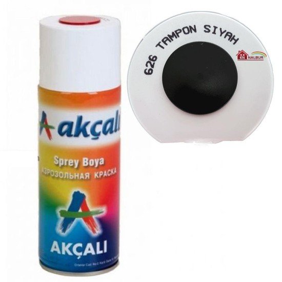Akçalı Sprey Boya 400 ml 626 Tampon Siyah Akçalı Sprey Boya 400 ml 626 Tampon Siyah