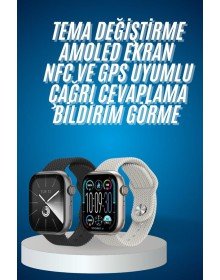 Akıllı Kol Saat Amoled Ekran Android ve İOS Uyumlu Arama Konuşma