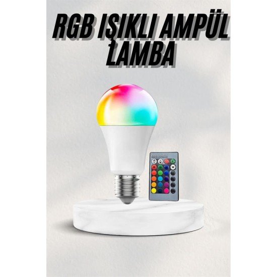 Akıllı RGB Led Ampul Led Uzaktan Kumandalı Renk Değiştiren Ampul