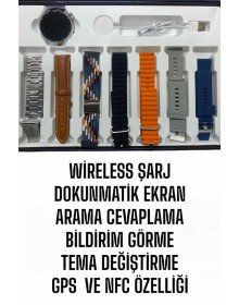 Akıllı Saat 7 Kordonlu Yeni Nesil Arama Cevaplayan Çok Fonksiyonlu