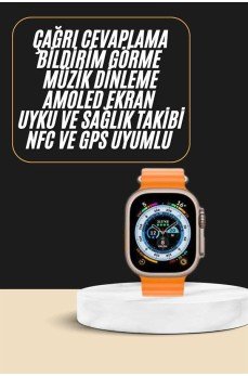 Akıllı Saat Amoled Ekran Bluetooth Bağlantılı Özel Tasarım Unısex
