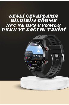 Akıllı Saat Amoled Ekran Metal Ve Deri Kordonlu Uyku ve Sağlık Takibi Titreşimli