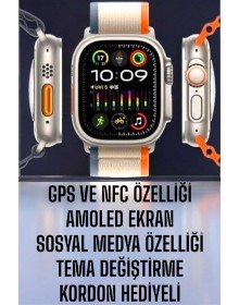 Akıllı Saat Amoled Ekran NFC Uyumlu Spor Modları Android ve İOS Uyumlu