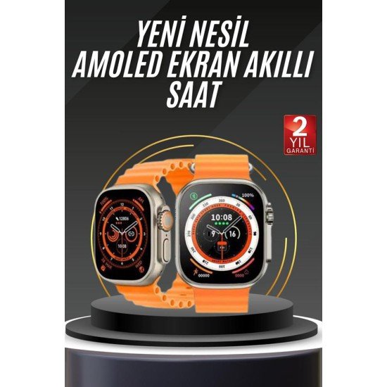 yeni nesil Akıllı Saat Android ve İOS Uyumlu 49 MM NFC Özelliği GPS Takibi