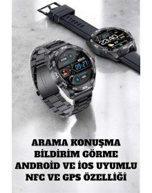 Akıllı Saat Arama Cevaplayan Titreşim Özelliğiyle Bildirim Görebilen