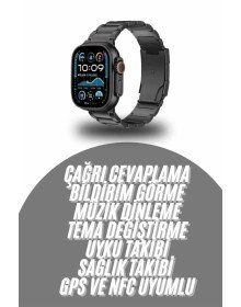 Akıllı Saat Arama Konuşma GPS ve NFC Özelliği 3 Kordonlu Amoled Ekran