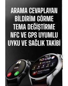 Akıllı Saat Bildirim Görme Amoled Ekran GPS Uyumlu Sesli Görüşme