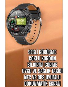 Akıllı Saat Bildirim Görme Sesli Görüşme Çoklu Kordon GPS Takibi