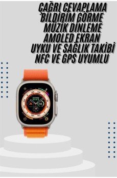 Akıllı Saat Bleutooth Bağlantılı Akıllı Saat Amoled Ekran 49 MM