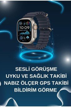 Akıllı Saat Bluetooth Bağlantılı NFC ve GPS Uyumlu Nabız Ölçer Sesli Görüşme