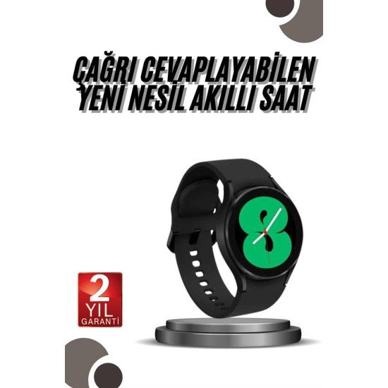 Akıllı Saat Bluetooth Bağlantılı Yuvarlak Ekran Plastik Kordonlu