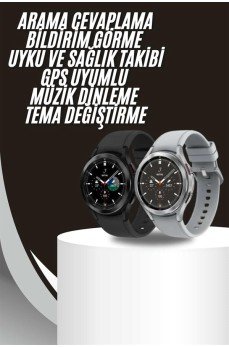 Akıllı Saat Bluetooth Bağlantılı Yuvarlak Ekran Plastik Kordonlu