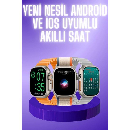 Akıllı Saat Çok Fonksiyonlu Unısex Sosyal Medya Girişli Bluetooth Bağlantılı