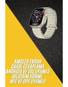 Akıllı Saat Kol Saati Android ve İOS Uyumlu Nabız Ölçer Sesli Asistan