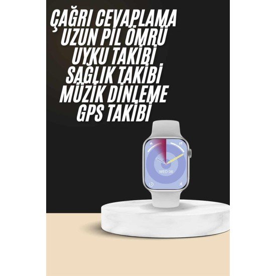 Akıllı Saat Kulaklık Hediyeli Uyku ve Sağlık Takibi Yapabilen Uzun Ömürlü Akıllı Saat Kulaklık Hediyeli Uyku ve Sağlık Takibi Yapabilen Uzun Ömürlü