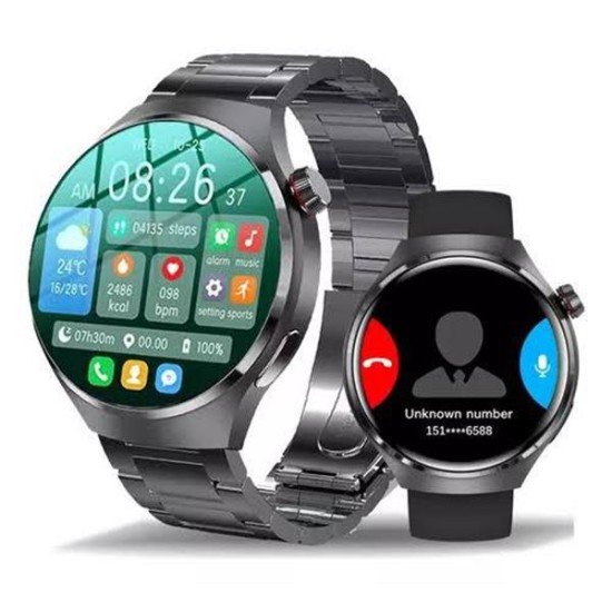 Akıllı Saat Metal Kordonlu GPS ve NFC Uyumlu Arama Cevaplayan