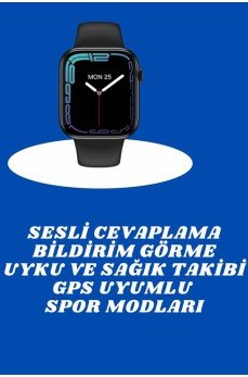 Akıllı Saat Nabız Ölçebilen Adımsayar Kalori Hesaplama Tema Değiştirme GPS Uyumlu