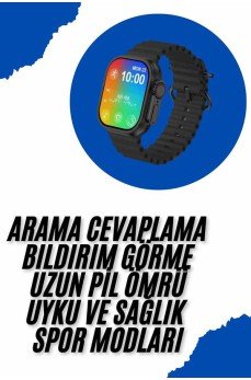 Akıllı Saat Sağlık Takibi Kalp Atışı Adımsayar Ultra Yeni Nesil nefes Egzersizi